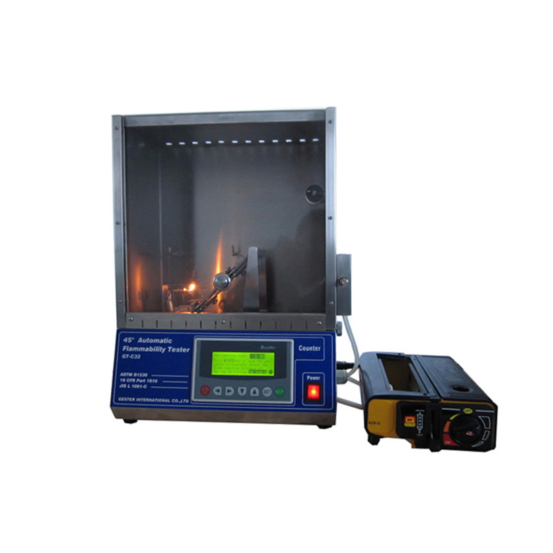Automatic ASTM D 1230 45 Degree Flammability Tester for textiles